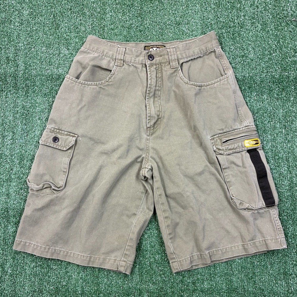 Vintage OTB Olive Green Khaki Baggy Cargo Shorts